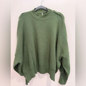 Free People East Street Tunic Sweater - Green, Size Small